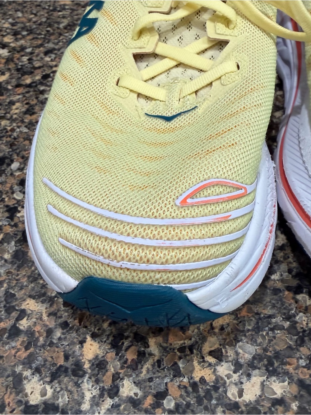 Hoka Bondi Lightweight Running Shoes - Yellow & Orange Mens 13 - Picture 6 of 11